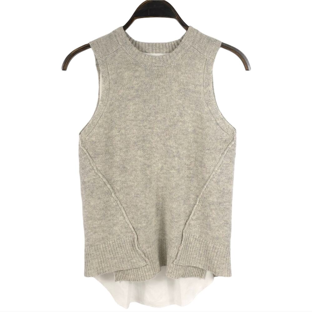 Brochu Walker Sleeveless Layered Sweater Vest Wool Cashmere Minimalist Lagenlook